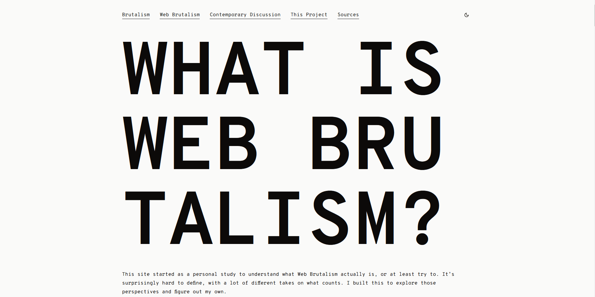 What is Web Brutalism Website